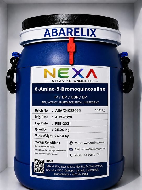 6-Amino-5-Bromoquinoxaline Manufacturer in India | Nexa Impex packaged and supplied by NexaImpex